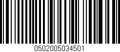 Código de barras (EAN, GTIN, SKU, ISBN): '0502005034501'