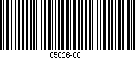 Código de barras (EAN, GTIN, SKU, ISBN): '05026-001'