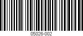 Código de barras (EAN, GTIN, SKU, ISBN): '05026-002'
