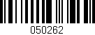 Código de barras (EAN, GTIN, SKU, ISBN): '050262'