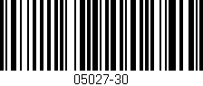 Código de barras (EAN, GTIN, SKU, ISBN): '05027-30'