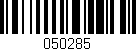 Código de barras (EAN, GTIN, SKU, ISBN): '050285'