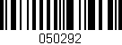 Código de barras (EAN, GTIN, SKU, ISBN): '050292'