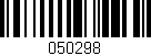 Código de barras (EAN, GTIN, SKU, ISBN): '050298'