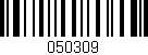 Código de barras (EAN, GTIN, SKU, ISBN): '050309'