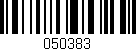 Código de barras (EAN, GTIN, SKU, ISBN): '050383'