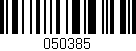 Código de barras (EAN, GTIN, SKU, ISBN): '050385'