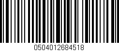 Código de barras (EAN, GTIN, SKU, ISBN): '0504012684518'