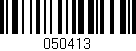 Código de barras (EAN, GTIN, SKU, ISBN): '050413'