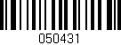 Código de barras (EAN, GTIN, SKU, ISBN): '050431'