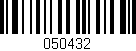 Código de barras (EAN, GTIN, SKU, ISBN): '050432'