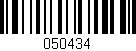 Código de barras (EAN, GTIN, SKU, ISBN): '050434'