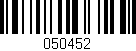 Código de barras (EAN, GTIN, SKU, ISBN): '050452'