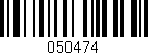 Código de barras (EAN, GTIN, SKU, ISBN): '050474'