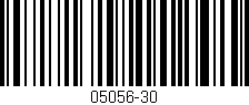 Código de barras (EAN, GTIN, SKU, ISBN): '05056-30'