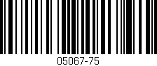 Código de barras (EAN, GTIN, SKU, ISBN): '05067-75'