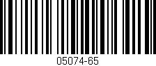 Código de barras (EAN, GTIN, SKU, ISBN): '05074-65'