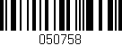 Código de barras (EAN, GTIN, SKU, ISBN): '050758'
