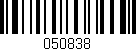 Código de barras (EAN, GTIN, SKU, ISBN): '050838'