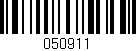 Código de barras (EAN, GTIN, SKU, ISBN): '050911'