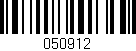 Código de barras (EAN, GTIN, SKU, ISBN): '050912'
