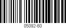 Código de barras (EAN, GTIN, SKU, ISBN): '05092-60'