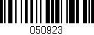 Código de barras (EAN, GTIN, SKU, ISBN): '050923'