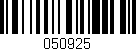 Código de barras (EAN, GTIN, SKU, ISBN): '050925'