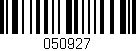 Código de barras (EAN, GTIN, SKU, ISBN): '050927'