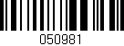 Código de barras (EAN, GTIN, SKU, ISBN): '050981'