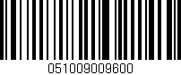 Código de barras (EAN, GTIN, SKU, ISBN): '051009009600'