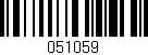 Código de barras (EAN, GTIN, SKU, ISBN): '051059'