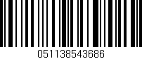Código de barras (EAN, GTIN, SKU, ISBN): '051138543686'