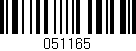 Código de barras (EAN, GTIN, SKU, ISBN): '051165'