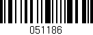Código de barras (EAN, GTIN, SKU, ISBN): '051186'