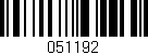 Código de barras (EAN, GTIN, SKU, ISBN): '051192'