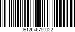 Código de barras (EAN, GTIN, SKU, ISBN): '0512048799032'
