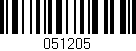 Código de barras (EAN, GTIN, SKU, ISBN): '051205'