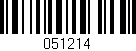 Código de barras (EAN, GTIN, SKU, ISBN): '051214'