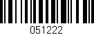 Código de barras (EAN, GTIN, SKU, ISBN): '051222'