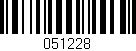 Código de barras (EAN, GTIN, SKU, ISBN): '051228'