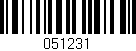 Código de barras (EAN, GTIN, SKU, ISBN): '051231'