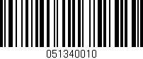 Código de barras (EAN, GTIN, SKU, ISBN): '051340010'