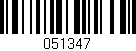 Código de barras (EAN, GTIN, SKU, ISBN): '051347'