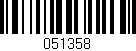 Código de barras (EAN, GTIN, SKU, ISBN): '051358'