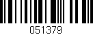 Código de barras (EAN, GTIN, SKU, ISBN): '051379'
