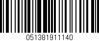Código de barras (EAN, GTIN, SKU, ISBN): '051381911140'