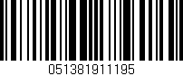 Código de barras (EAN, GTIN, SKU, ISBN): '051381911195'