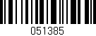 Código de barras (EAN, GTIN, SKU, ISBN): '051385'