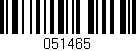 Código de barras (EAN, GTIN, SKU, ISBN): '051465'